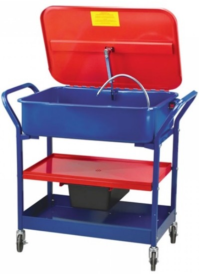 Εικόνα της Πλυντήριο εξαρτημάτων τροχήλατο με 2 ράφια 90 λίτρων Toros