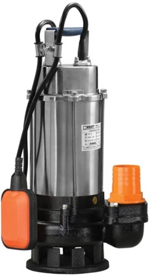 Εικόνα της Υποβρύχια αντλία ακαθάρτων 1500watt 20m 21000lt/h 2'' βαρέως τύπου inox Kraft