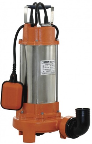 Εικόνα της Υποβρύχια αντλία λυμάτων με κοπτήρα 1500watt 11.7m 20000lt/h 2'' inox Kraft