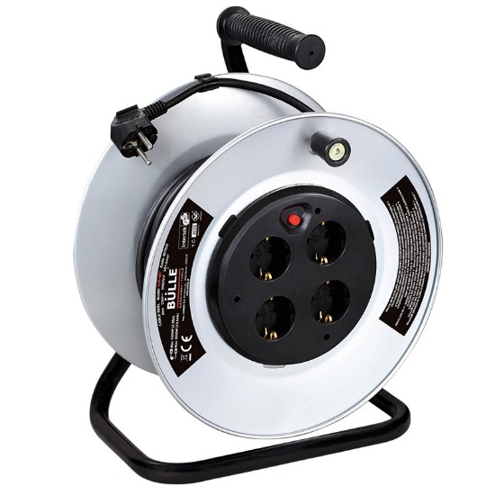 Εικόνα της Μπαλαντέζα μεταλλική καρούλι 4 θέσεων 50μ 3x1.5 Bulle