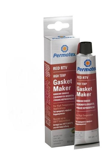 Εικόνα της Φλατζόκολλα (-54°C- 343 °C )High temp Red 80ml Permatex
