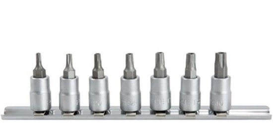 Εικόνα της Σετ καρυδάκια 5γωνα 1/4" 7 τεμ σε ραγα Force