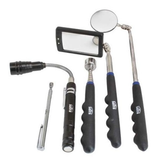 Εικόνα της Σετ τηλεσκοπικά εργαλεία 5 τεμαχίων(2 μαγνήτες -2 καθρέπτες-1 φακός) Satra