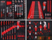 Εικόνα της Εργαλειοφόρος τροχήλατος με 6 συρτάρια και 158 εργαλεία Bgs