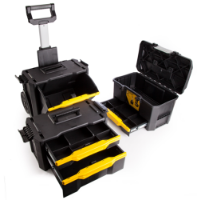 Εικόνα της Εργαλειοφόρος πλαστικός τροχήλατος με αποσπώμενη εργαλειοθήκη Stanley