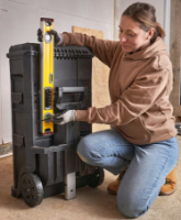 Εικόνα της Εργαλειοφόρος πλαστικός τροχήλατος με αποσπώμενη εργαλειοθήκη Stanley