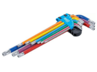 Εικόνα της Κλειδιά torx  t10-t50 (XL) χρωματιστά σετ 9 τεμαχίων με τρύπα Bgs