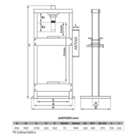Εικόνα της Πρέσσα υδραυλική κολωνάτη βαρέως τύπου 30 τόνων Express