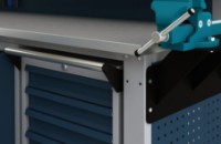 Εικόνα της Εργαλειοφόρος 5 συρταρίων RAL 7040/RAL 5020 γκρι/μπλέ με λαβή