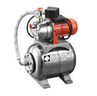 Εικόνα της Πιεστικό 1000W με ανοξείδωτο δοχείο & αντλία 44m 3500lt/h 1'' Kraft