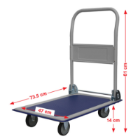 Εικόνα της Καρότσι πλατφόρμα μεταφοράς 150kg Express