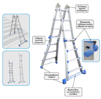 Εικόνα της Σκάλα πολυμορφική τηλεσκοπική 4x4 16 σκαλιά Bulle