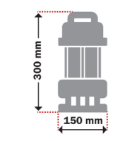 Εικόνα της Υποβρύχια αντλία ομβρίων υδάτων 750watt 8.5m 11000Lt/h 1"-1" 1/4 inox Kraft