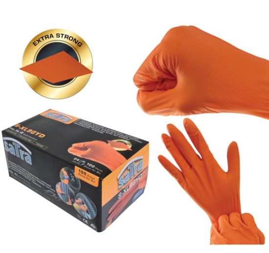Εικόνα της Γάντια νιτριλίου μιας χρήσης xl 100 τεμ Satra
