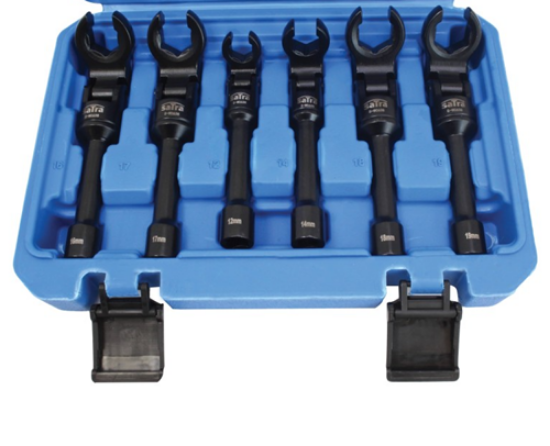 Εικόνα της Σετ κλειδιά σωλήνων σπαστά καρέ 3/8'' 6 τεμ Satra