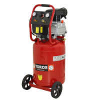 Εικόνα της Αεροσυμπιεστής μονομπλόκ λαδιού κάθετος 50lt 2.5hp Toros