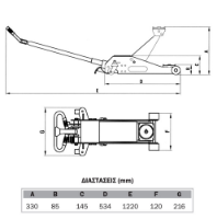 Εικόνα της Καρατσόγρυλλος χαμηλού προφίλ 2 τόνων 85mm Express