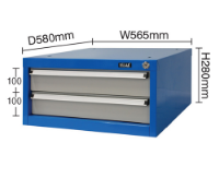 Εικόνα της Συρταρίερα σταθερή με 2 συρτάρια Bulle