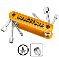 Εικόνα της Σετ Κλειδιά Καρυδάκια Σουγιάς 5-12mm 6 τεμ Ingco