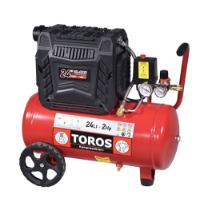 Εικόνα της Αεροσυμπιεστής oil free χαμηλού θορύβου(semi-silent) 24Lt 2Hp Brushless Toros
