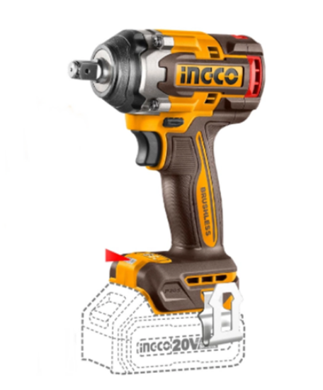 Εικόνα της Μπουλονόκλειδο Κρουστικό Μπαταρίας 20V Li-Ion 500-650Nm INGCO