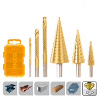 Εικόνα της Τρυπάνια Κώνικα και Φρεζοτρύπανα 4-32 mm Σετ 6 τεμ.INGCO