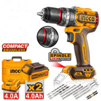 Εικόνα της Δραπανοκατσάβιδο Compact Μπαταρίας 20V 2*4.0Ah Li-Ion 96Nm INGCO