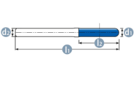 Εικόνα της Φρέζα καρβιδίου μπλε 8*20*6*65