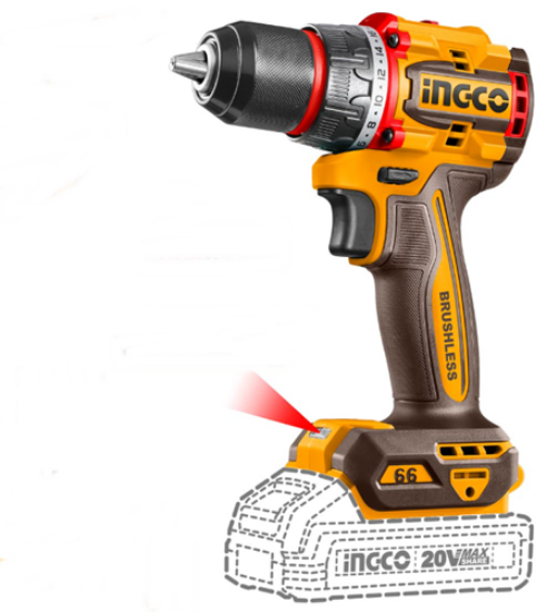 Εικόνα της Δραπανοκατσάβιδο Compact Μπαταρίας 20V Li-Ion SOLO 66Nm INGCO
