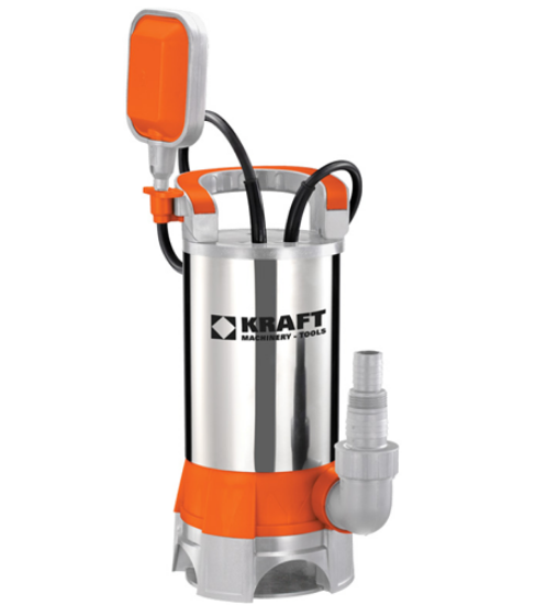 Εικόνα της Αντλία υποβρύχια ακαθάρτων 1100w 8m 20.000Lt/h 1"-1" 1/4-1" 1/2'' inox  Kraft