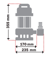 Εικόνα της Αντλία υποβρύχια ακαθάρτων 1100w 8m 20.000Lt/h 1"-1" 1/4-1" 1/2'' inox  Kraft
