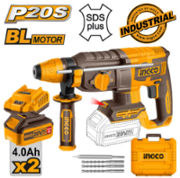 Εικόνα της Πιστολέτο Περιστροφικό Κρουστικό Σκαπτικό Μπαταρίας 20V Li-Ion 2.5J INGCO